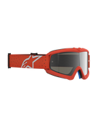 Alpinestars Vision Youth Vesta Goggles, youth motocross goggles in orange with a silver mirror anti-fog lens.