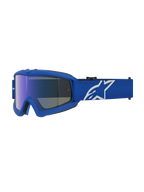 Alpinestars Vision Youth Vesta Goggles, Motocross Racing Eyewear, Youth, Blue and White, Anti-Fog Mirror Blue Polycarbonate Lens, Flexible Frame.