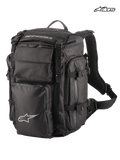 Alpinestars Plecak Rover Overland, motocyklowy plecak adventure touring, czarny, o pojemności 39 litrów, z rolowanym zamknięciem, kompresyjną komorą przednią i trwałą konstrukcją tekstylną