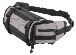 Alpinestars Tech Tool Pack, Gray and Black Enduro Waist Bag, Motorcycle Tool Storage, Adjustable Straps with Plastic Buckles, Large Star Logo, Durable Fabric Construction, Compact Design
