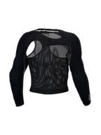 Alpinestars Bionic Race Protection Top, black mesh motocross jacket for men, CE Level 1 shoulder and elbow armor, back view.