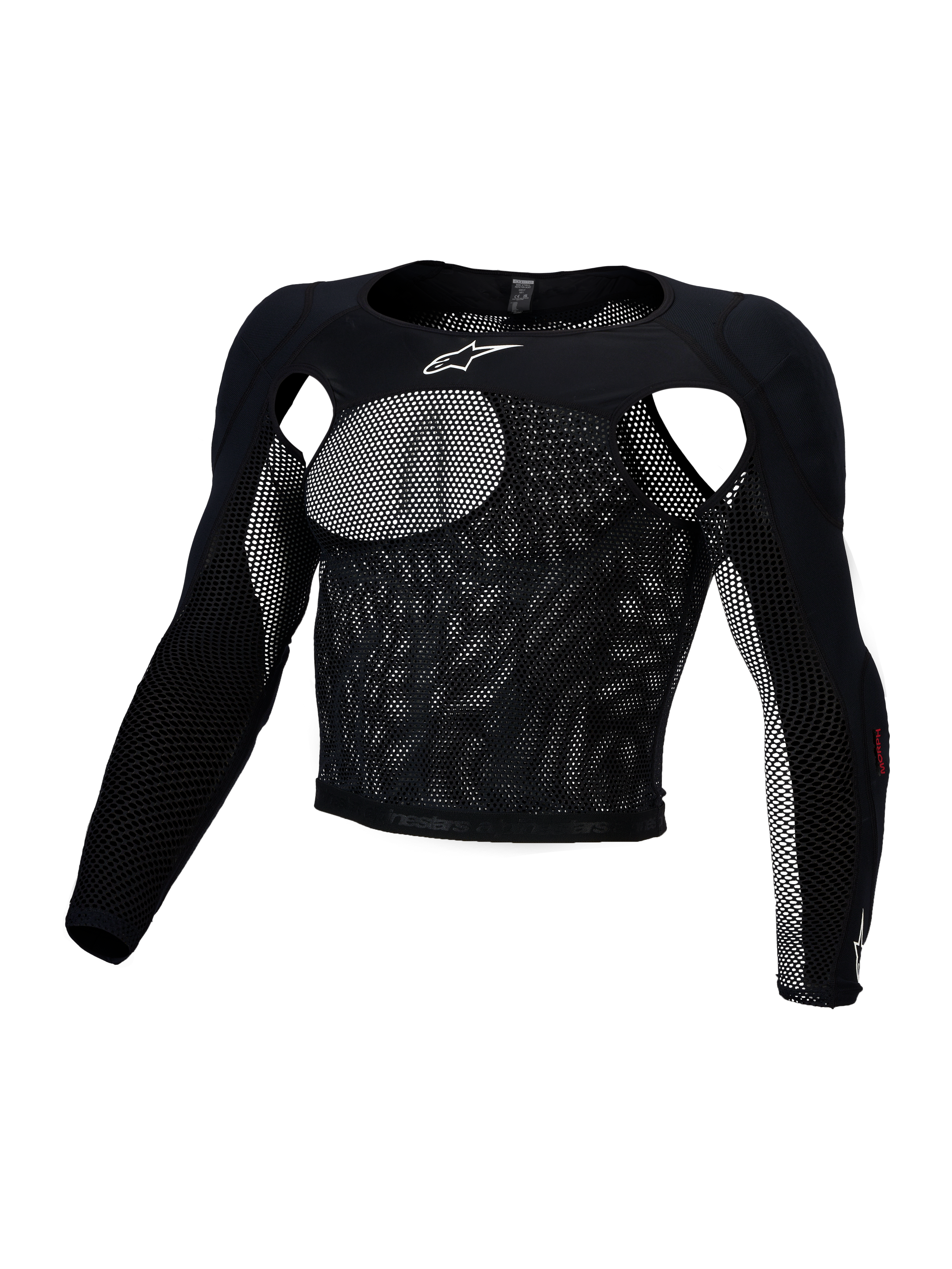 Alpinestars Top Ochronny Bionic Race, męski czarny top do motocrossu z siatki, ochraniacze A-Morph poziomu 1.