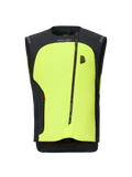 Alpinestars Tech-Air 3 V2 System, motocyklowa kamizelka z poduszką powietrzną, żółta neonowa i czarna, ukośny zamek błyskawiczny, autonomiczny elektroniczny system ochrony, smukła nowoczesna konstrukcja do użytku drogowego