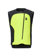 Alpinestars Tech-Air 3 V2 System, motocyklowa kamizelka z poduszką powietrzną, żółta neonowa i czarna, ukośny zamek błyskawiczny, autonomiczny elektroniczny system ochrony, smukła nowoczesna konstrukcja do użytku drogowego
