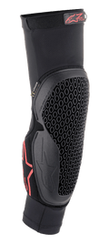 Alpinestars Bionic Flex Elbow Protector, czarno-czerwony, wsuwany rękaw z siatki z elastyczną technologią Nucleon Flex o strukturze plastra miodu, czerwone logo Alpinestars, ergonomiczny motocyklowy ochraniacz off-road
