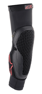 Alpinestars Bionic Flex Elbow Protector, czarno-czerwony, wsuwany rękaw z siatki z elastyczną technologią Nucleon Flex o strukturze plastra miodu, czerwone logo Alpinestars, ergonomiczny motocyklowy ochraniacz off-road