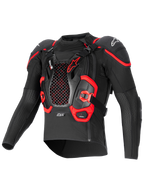 Alpinestars Poduszka Powietrzna Tech-Air® Off-Road, motocyklowa kurtka ochronna z systemem poduszki powietrznej, czarna i czerwona, konstrukcja z siateczki tekstylnej ze zintegrowaną ochroną klatki piersiowej i pleców Nucleon CELL