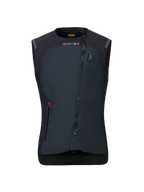 Alpinestars Stella Tech-Air 3 V2 System, damska czarna kamizelka motocyklowa z poduszką powietrzną, widok z przodu, z ukośnym zamkiem błyskawicznym, logo Tech-Air 3 i wskaźnikiem statusu LED na klatce piersiowej