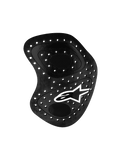 Alpinestars Nucleon Racing Kr-Hr Hip Protector, Black, motorcycle racing hip protection with ventilation holes and white star logo, ergonomic design with layered construction