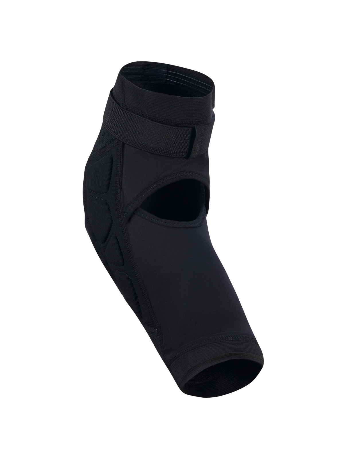 Alpinestars Bionic Plasma Youth Knee Protector, czarny, młodzieżowy ochraniacz kolan do motocrossu, otwarta konstrukcja z tyłu dla wentylacji, bezpieczny górny pasek, boczne wyściółki ochronne, anatomiczna konstrukcja rękawa do jazdy terenowej