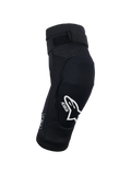 Alpinestars Bionic Plasma Youth Knee Protector, czarny, ochraniacz kolan do motocrossu, białe logo Alpinestars i branding Plasma, konstrukcja z siatki 3D, regulowany górny pasek, ergonomiczny wyprofilowany design