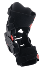 Alpinestars Youth Bionic 5S Knee Brace, młodzieżowy stabilizator kolana, czarno-czerwony, hybrydowa konstrukcja ramy, stabilny czteropunktowy system zawiasów, regulowane paski na rzepy, lekka i ochronna konstrukcja dla młodych zawodników off-road
