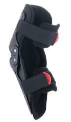 Alpinestars Youth SX-1 Knee Protector, młodzieżowy ochraniacz kolan, czarno-czerwony, system dwóch zawiasów, regulowany system podwójnych pasków z czerwonymi uchwytami, lekka i wytrzymała ochrona dla młodych motocyklistów off-road