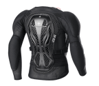 Alpinestars Youth Bionic Action V2 Protection Jacket, Black, Rear view, featuring a triple-segment Cell Technology back protector, highly ventilated mesh fabric, integrated shoulder and elbow protection, protective gear for youth off-road riding.