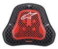 Alpinestars Nucleon KR Cell Cir Protector, motocyklowy ochraniacz klatki piersiowej, czerwony (Transparent Smoke Red) i czarny, komórkowa struktura CELL o wzorze plastra miodu, białe logo Alpinestars, lekka wentylowana ochrona ciała