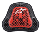 Alpinestars Nucleon KR Cell Cir Protector, motocyklowy ochraniacz klatki piersiowej, czerwony (Transparent Smoke Red) i czarny, komórkowa struktura CELL o wzorze plastra miodu, białe logo Alpinestars, lekka wentylowana ochrona ciała