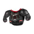 Alpinestars Bionic Action Kickstart, młodzieżowy ochraniacz klatki piersiowej, czarny i czerwony, ochrona TPR do motocrossu.
