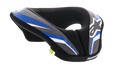 Alpinestars Youth Sequence Neck Roll, młodzieżowy ochraniacz szyi motocrossowy, czarny antracyt i niebieski, ergonomiczna wyściełana konstrukcja, niebiesko-szare wzorzyste panele, białe akcenty, logo Alpinestars, miękka wyściółka wewnętrzna zapewniająca komfort