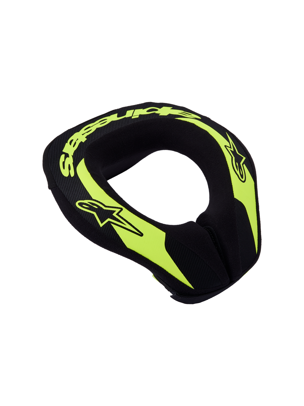 Alpinestars Kołnierz Ochronny Sequence Młodzieżowe, ochrona szyi do motocrossu i kartingu, czarny i jaskrawożółty fluo, ergonomiczna konstrukcja dla młodych zawodników.