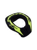 Alpinestars Kołnierz Ochronny Sequence Młodzieżowe, ochrona szyi do motocrossu i kartingu, czarny i jaskrawożółty fluo, ergonomiczna konstrukcja dla młodych zawodników.