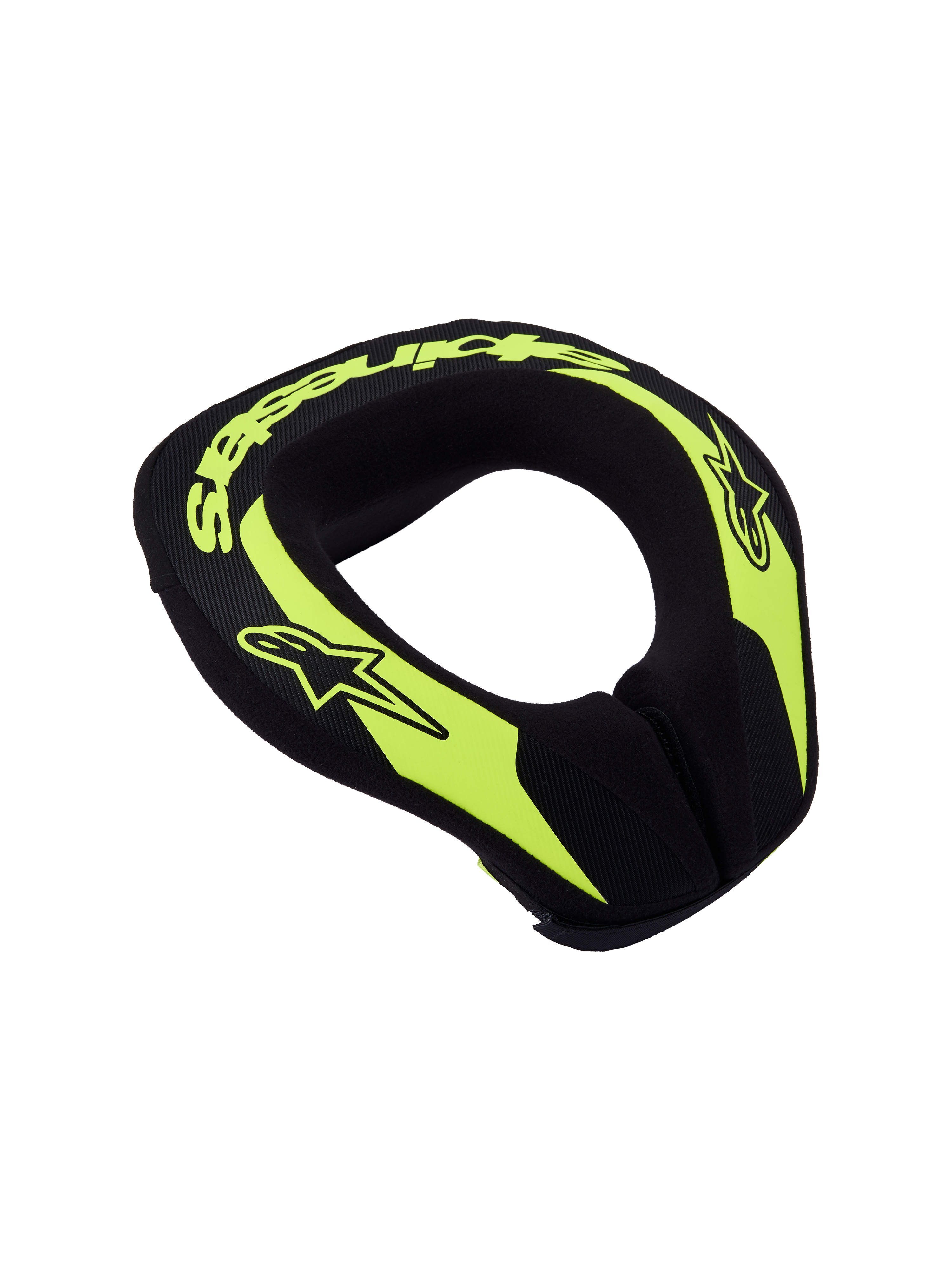 Alpinestars Kołnierz Ochronny Sequence Młodzieżowe, ochrona szyi do motocrossu i kartingu, czarny i jaskrawożółty fluo, ergonomiczna konstrukcja dla młodych zawodników.
