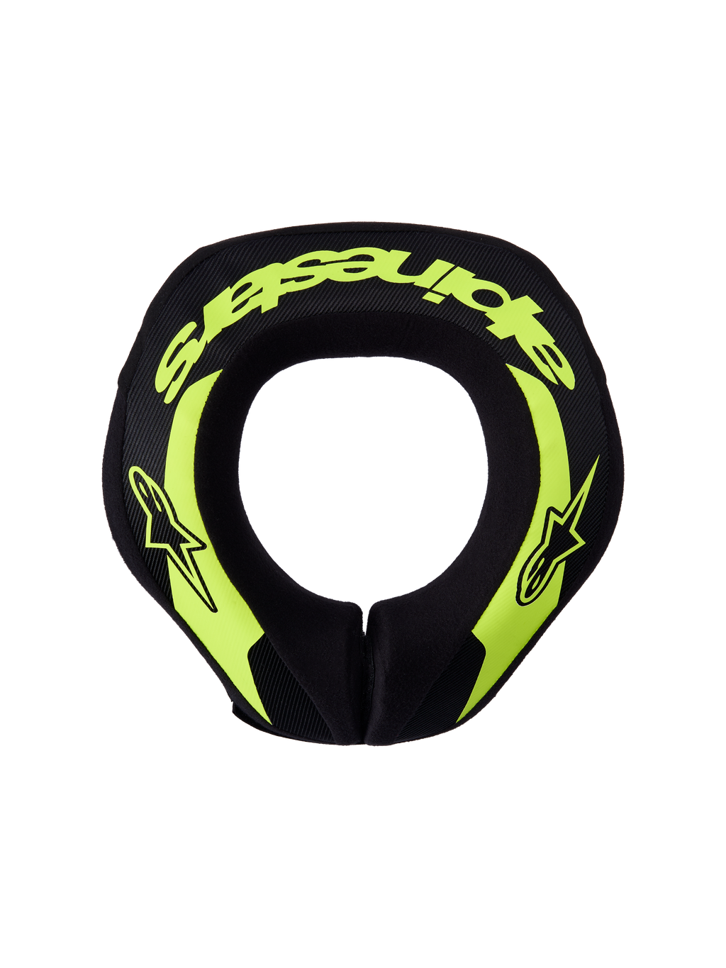 Alpinestars Kołnierz Ochronny Sequence Młodzieżowe, ochraniacz szyi do motocrossu, jaskrawożółty i czarny, widok z góry