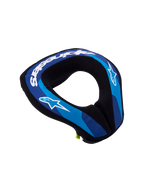 Alpinestars Kołnierz Ochronny Sequence Młodzieżowe, niebieski i biały ochraniacz szyi do motocrossu, ergonomiczna konstrukcja z pianki o podwójnej gęstości.