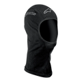 Kominiarka Alpinestars Open-Face, motocyklowa bielizna techniczna, unisex, czarna, tekstylny materiał odprowadzający wilgoć, srebrne logo Alpinestars, otwarta konstrukcja z płaskimi szwami i wydłużoną osłoną szyi.