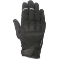 Alpinestars C-30 Drystar® Gloves, Black Motorcycle Gloves, featuring over-molded hard knuckle protection, stretch textile and softshell construction, Velcro wrist strap, and subtle grey reflective accents on the fingers.