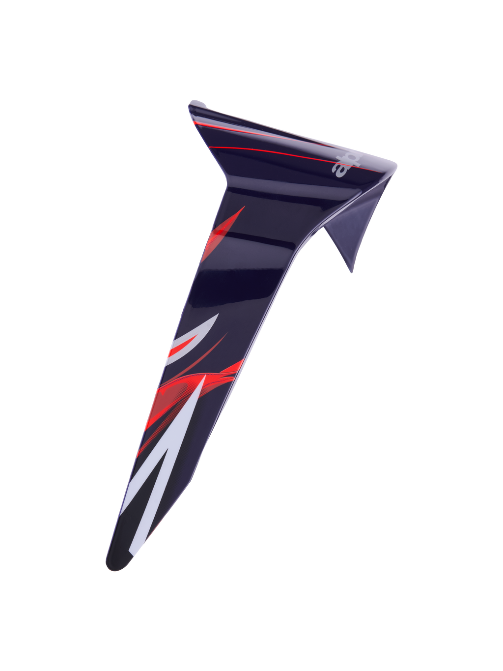 Alpinestars Supertech R10 Flyte Standard Spoiler, akcesorium do kasku, purpurowo-czerwony z połyskiem, czerwone i białe grafiki, smukła aerodynamiczna część zamienna do kasków wyścigowych, wykończenie na wysoki połysk