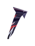 Alpinestars Supertech R10 Flyte Standard Spoiler, akcesorium do kasku, purpurowo-czerwony z połyskiem, czerwone i białe grafiki, smukła aerodynamiczna część zamienna do kasków wyścigowych, wykończenie na wysoki połysk