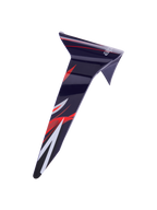 Alpinestars Supertech R10 Flyte Standard Spoiler, akcesorium do kasku, purpurowo-czerwony z połyskiem, czerwone i białe grafiki, smukła aerodynamiczna część zamienna do kasków wyścigowych, wykończenie na wysoki połysk