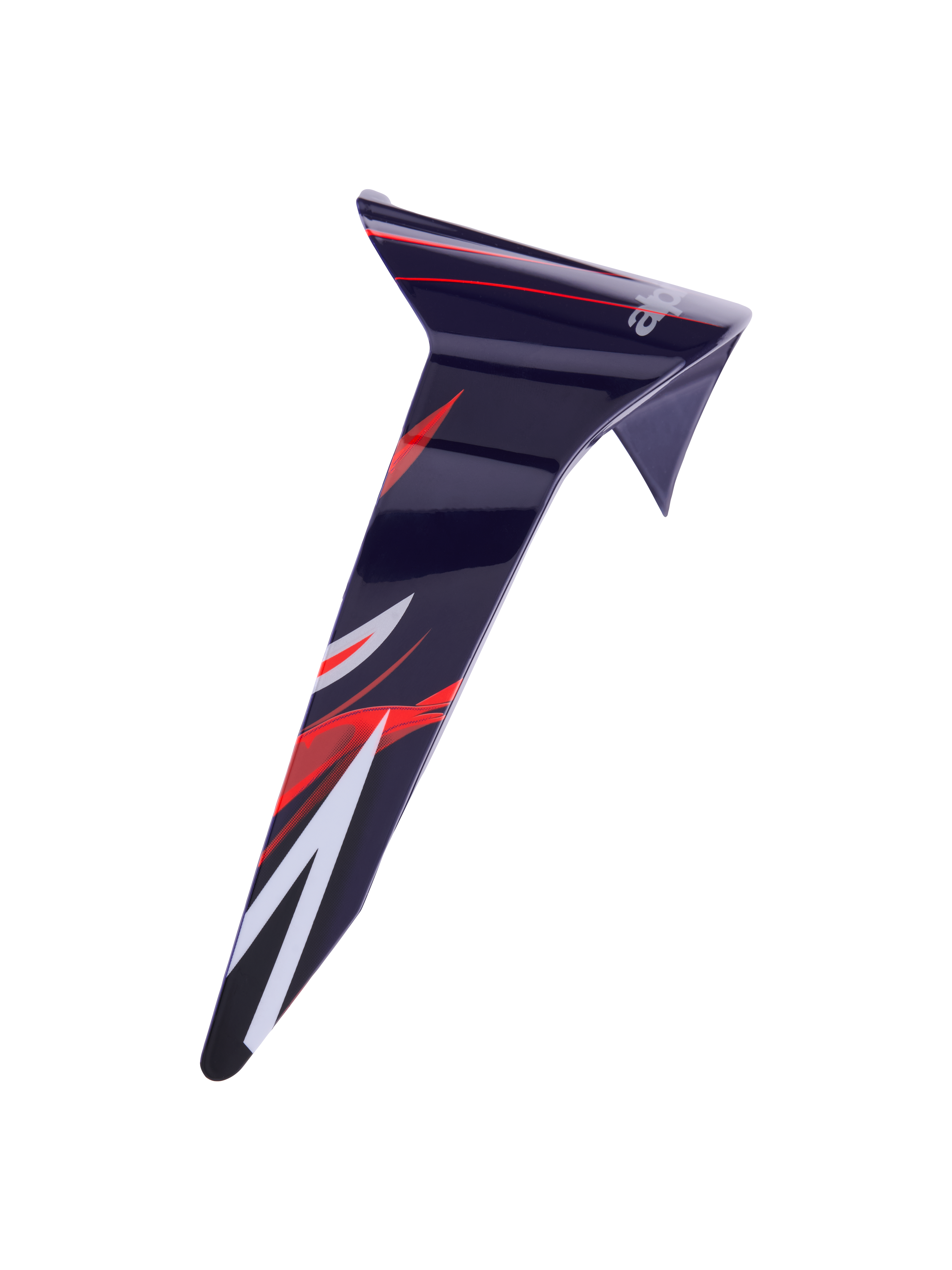 Alpinestars Supertech R10 Flyte Standard Spoiler, akcesorium do kasku, purpurowo-czerwony z połyskiem, czerwone i białe grafiki, smukła aerodynamiczna część zamienna do kasków wyścigowych, wykończenie na wysoki połysk