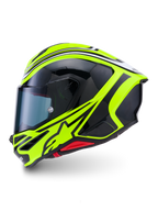 Alpinestars S-R7 Zeal Kask motocyklowy ECE 22.06, żółty fluo, czarny i biały, konstrukcja z kompozytu węglowego