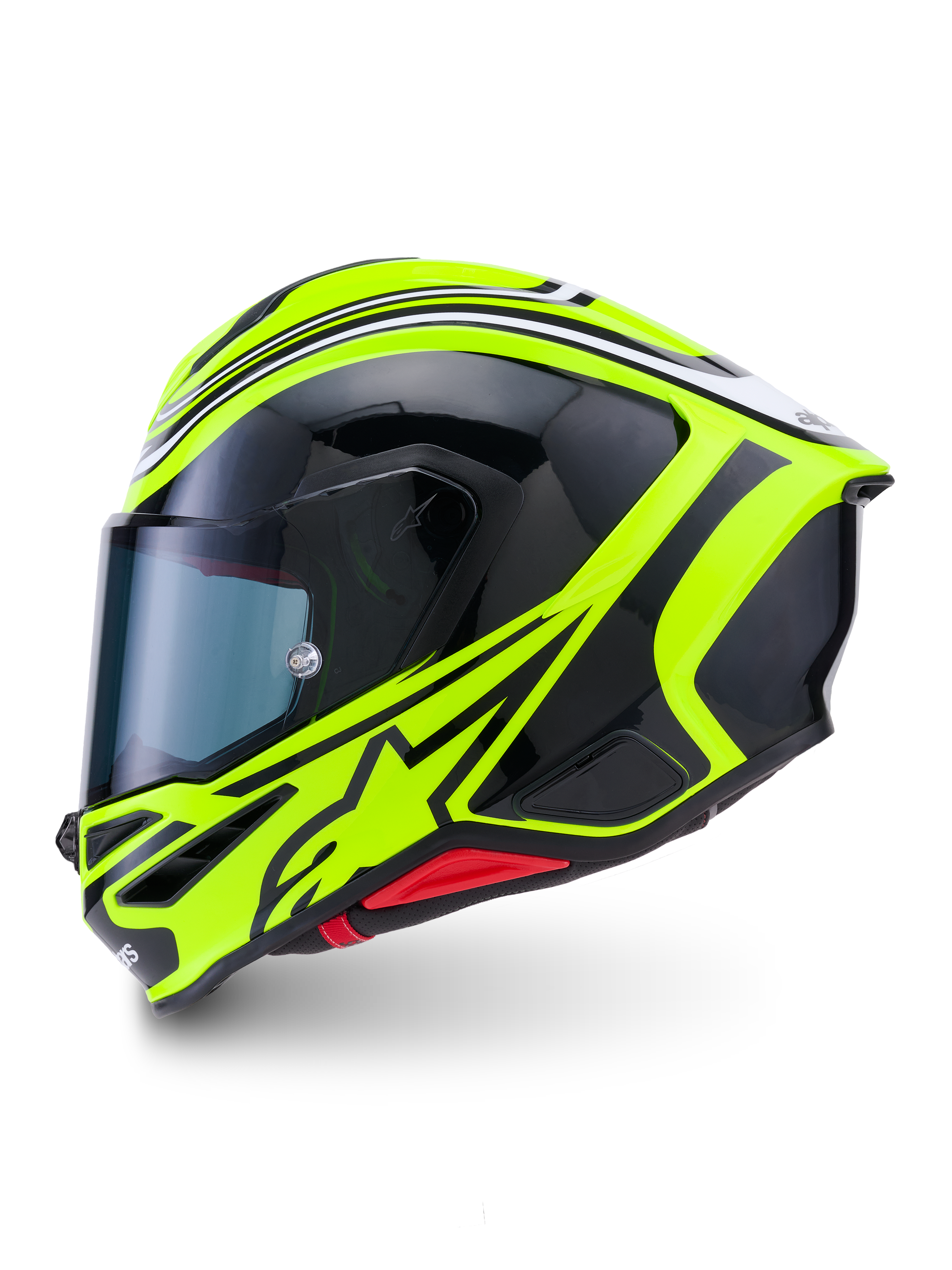 Alpinestars S-R7 Zeal Kask motocyklowy ECE 22.06, żółty fluo, czarny i biały, konstrukcja z kompozytu węglowego