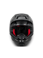 Alpinestars Supertech M10 Fame, kask motocyklowy motocrossowy, czarny i czerwony, lekka konstrukcja z włókna węglowego 3K, certyfikat ECE 22.06