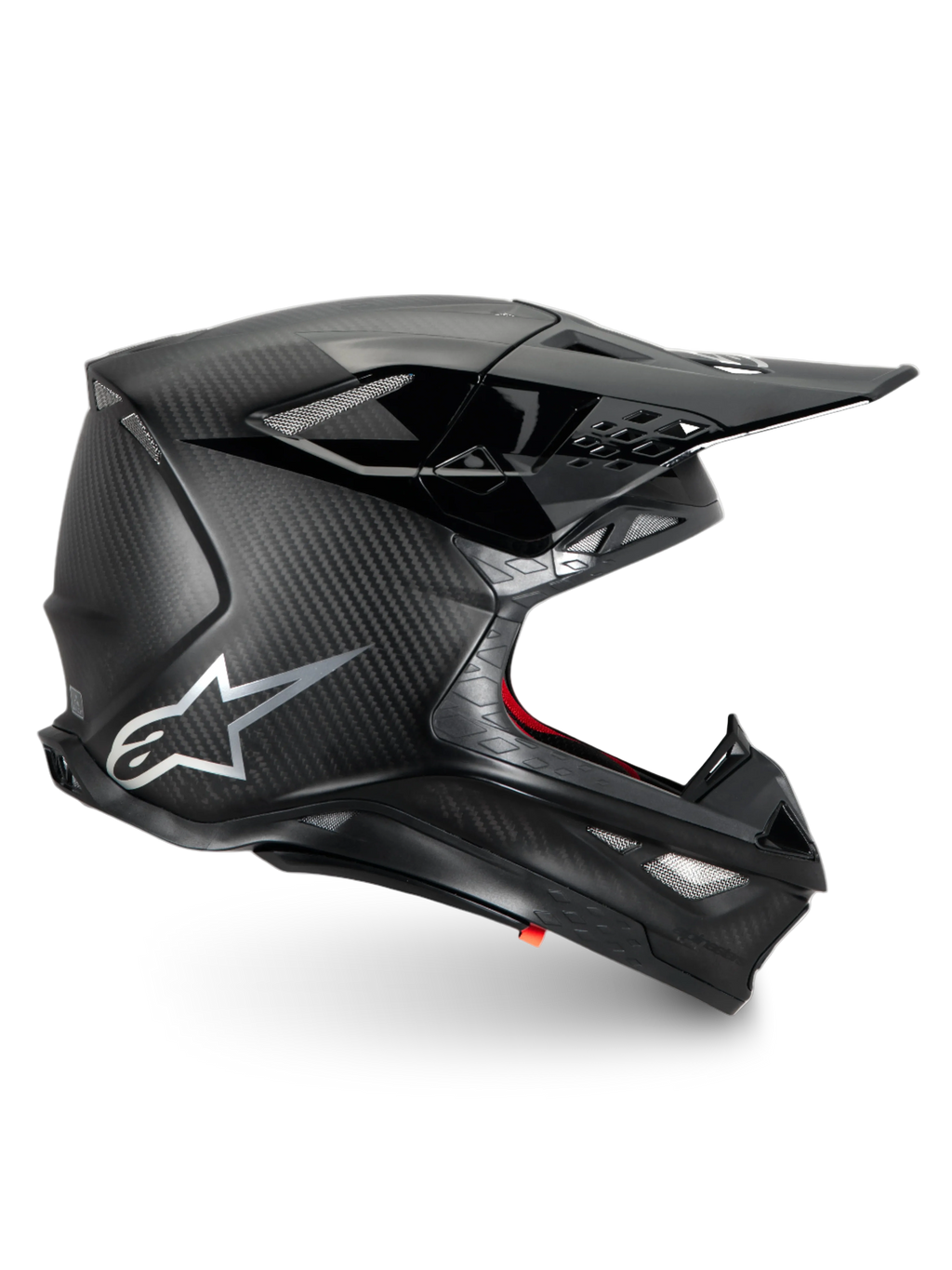 Alpinestars Supertech M10 Fame, kask motocrossowy, czarny matowy, włókno węglowe, certyfikat ECE 22.06