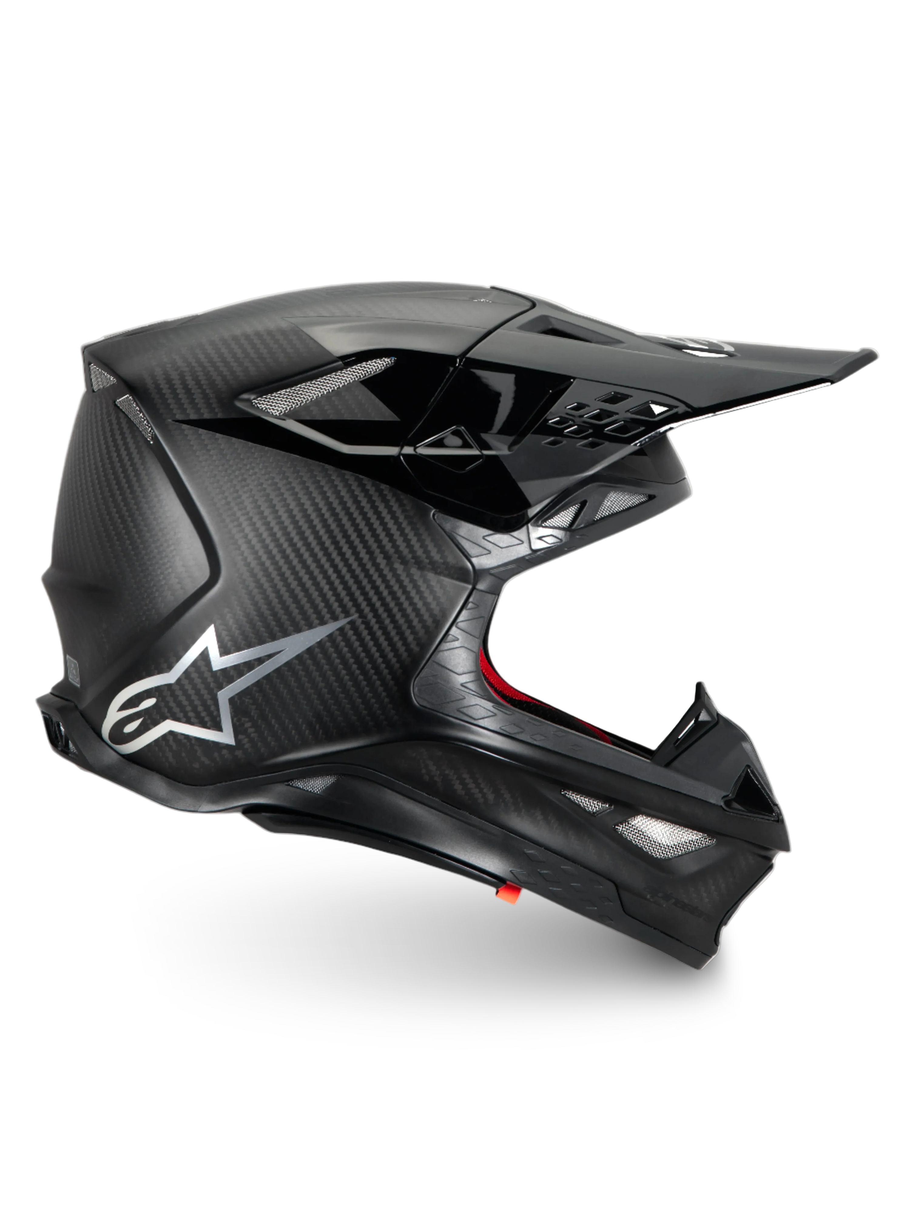 Alpinestars Supertech M10 Fame, kask motocrossowy, czarny matowy, włókno węglowe, certyfikat ECE 22.06