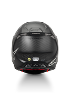 Alpinestars Supertech M10 Fame, kask motocrossowy, czarny matowy carbon, ochrona MIPS, certyfikat ECE 22.06, widok z tyłu