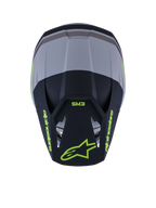 Alpinestars S-M3 Radium Helmet, kask motocrossowy, zielony, czarny i żółty fluo matowy, matowe wykończenie z licznymi otworami wentylacyjnymi, smukły aerodynamiczny design ze zintegrowanym daszkiem, specjalistyczne ochronne nakrycie głowy do jazdy off-road i MX