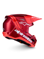 Alpinestars SM3 Radium ECE06, czerwony i biały kask motocrossowy, certyfikat ECE 22.06, termo-wtryskiwana skorupa