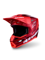 Alpinestars Kask SM3 Radium ECE06, kask motocrossowy, czerwony i biały, certyfikat ECE 2206, termo-wtryskiwana skorupa