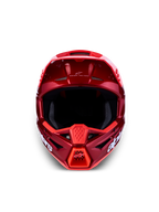 Kask Alpinestars SM3 Radium ECE06, model motocrossowy, czerwony i biały, widok z przodu, certyfikat ECE 22.06