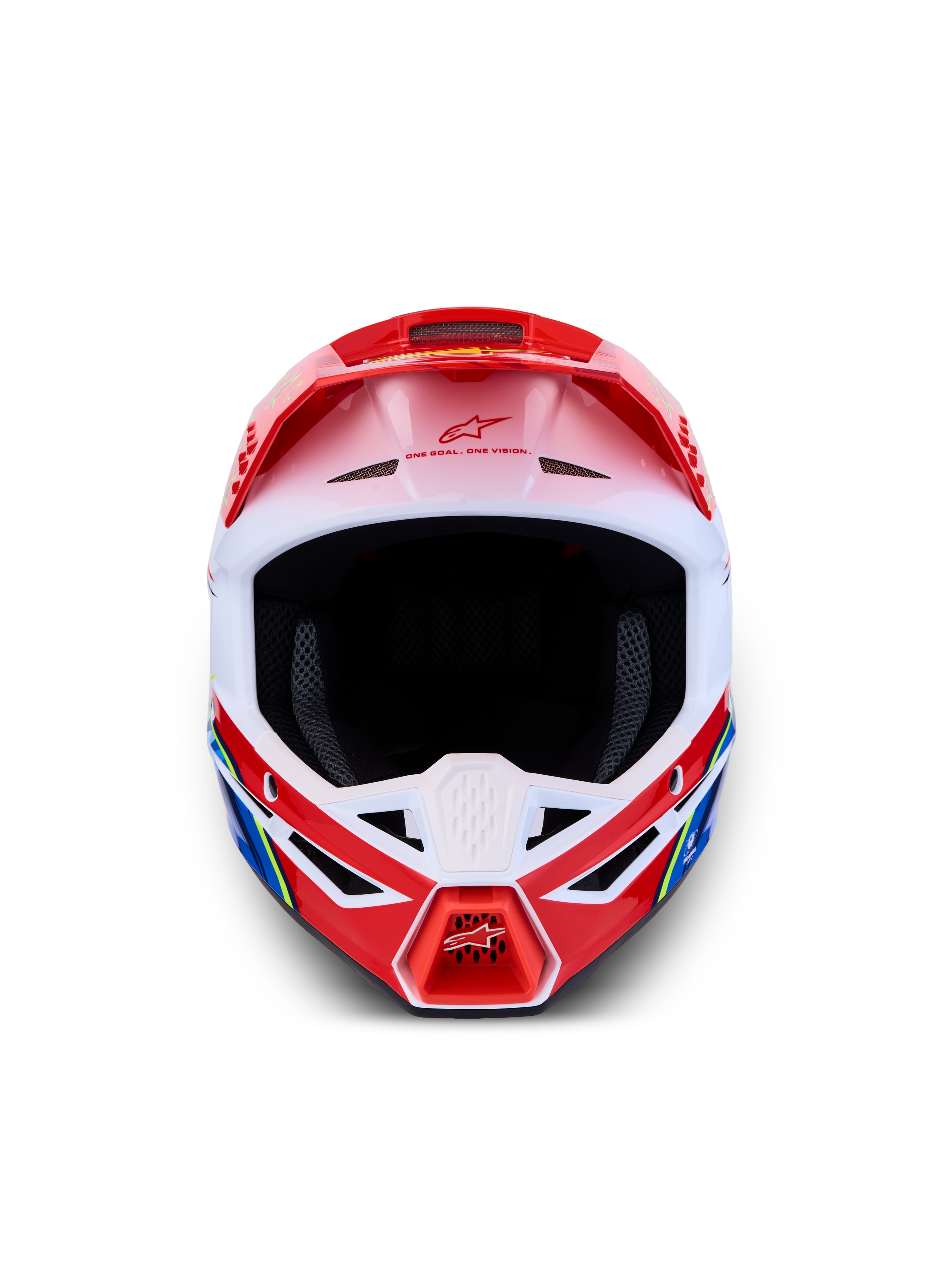 Kask Alpinestars SM3 Falcon ECE06, kask motocrossowy, czerwony i biały, lekka skorupa termo-wtryskiwana, certyfikat ECE 22.06.