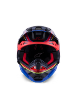 Kask Supertech M10 Era ECE 22.06 Niebieski Czerwony Żółty Fluo Błyszczący