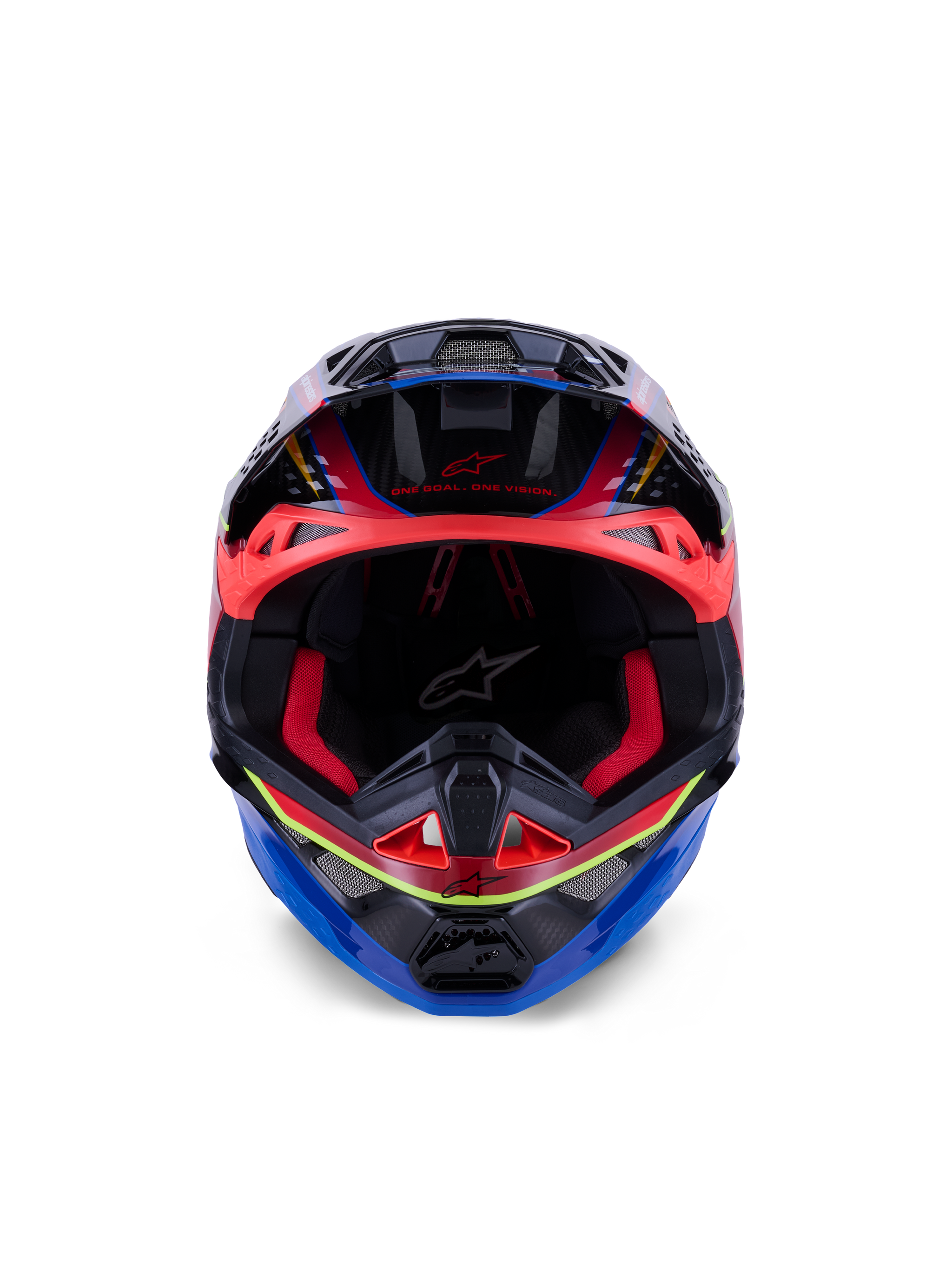 Kask Supertech M10 Era ECE 22.06 Niebieski Czerwony Żółty Fluo Błyszczący