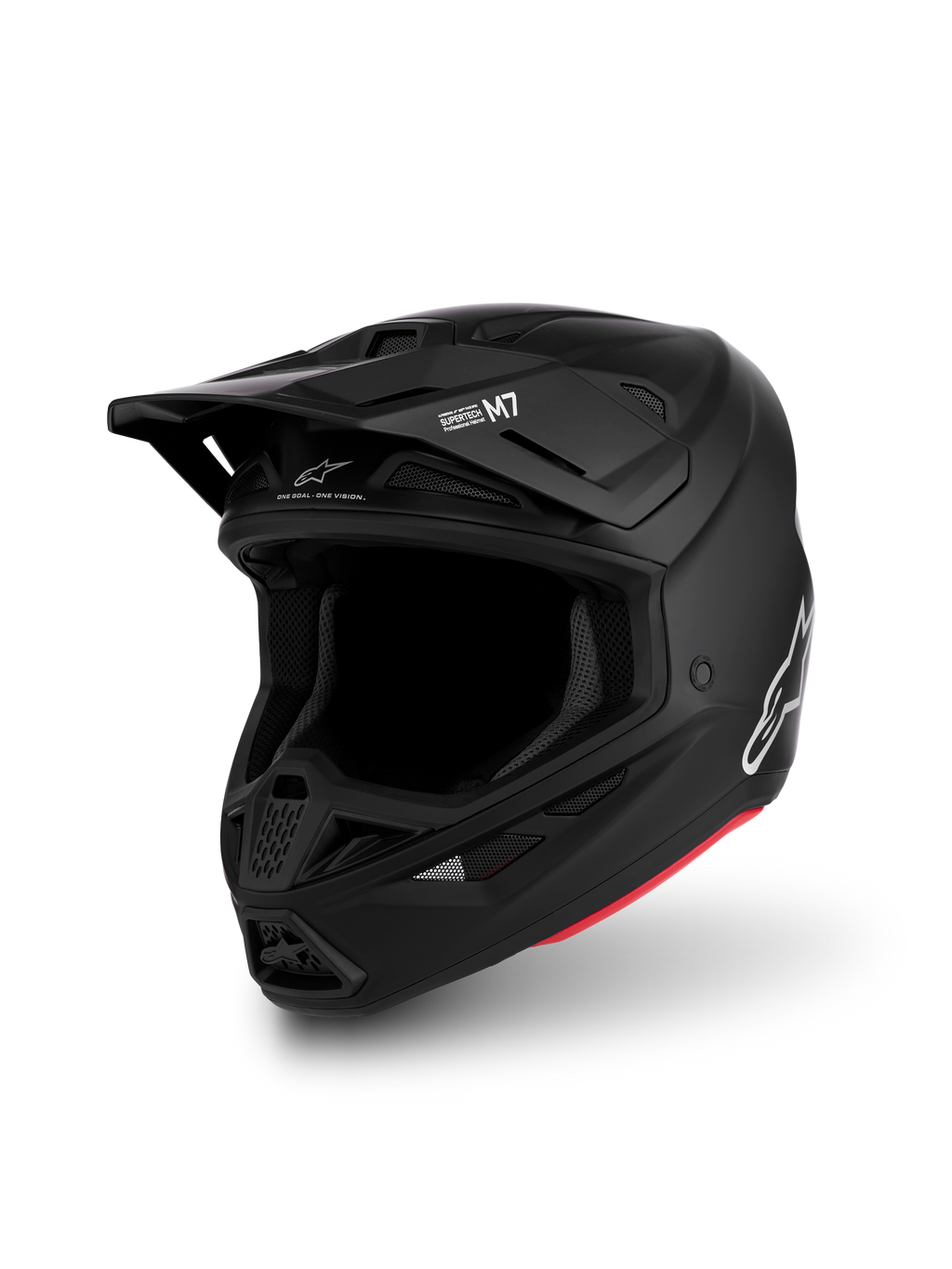 Alpinestars kask S-M7 Solid ECE06, kask motocrossowy, czarny matowy, certyfikowany ECE 22.06, aerodynamiczna skorupa.