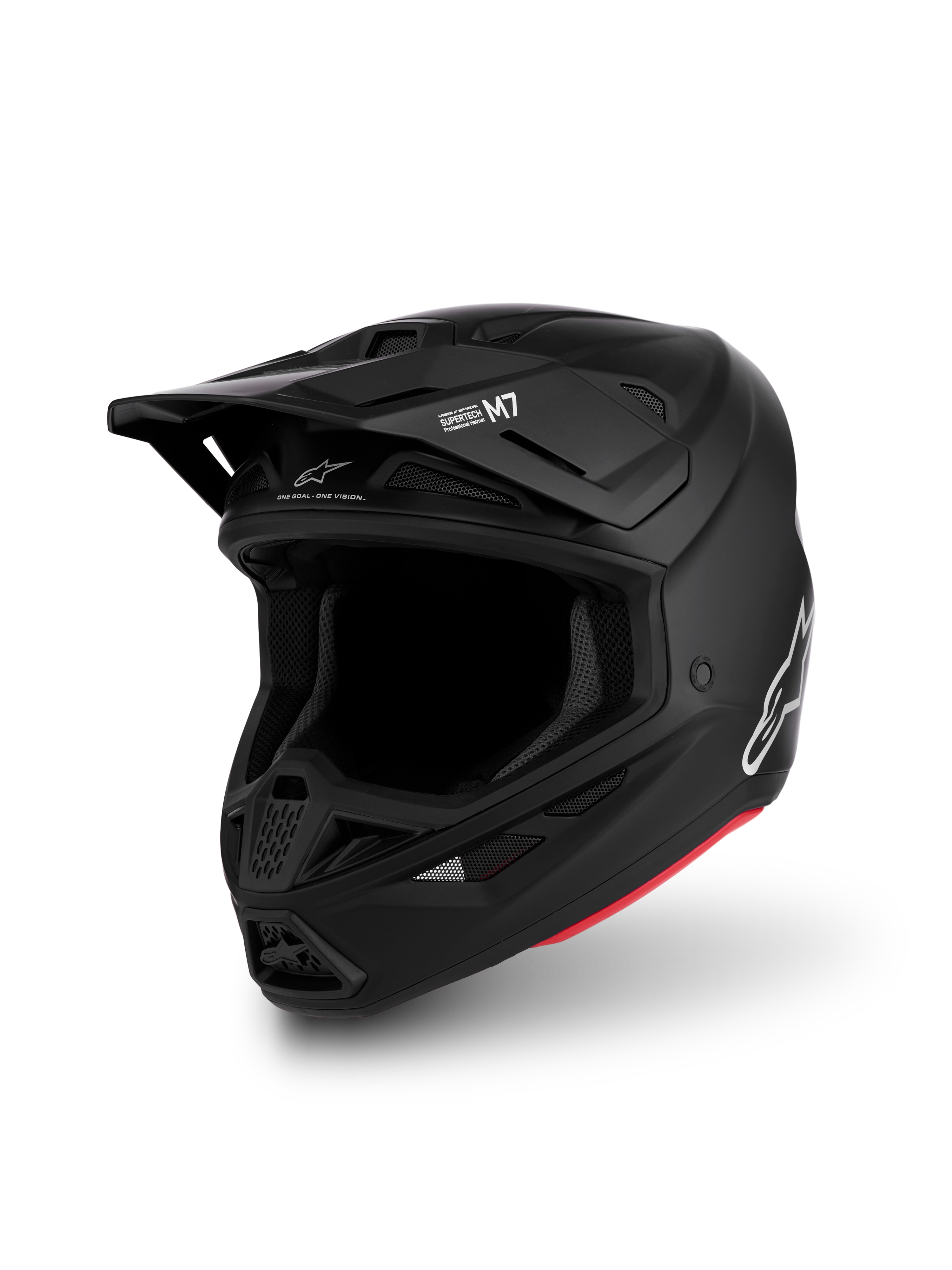 Alpinestars kask S-M7 Solid ECE06, kask motocrossowy, czarny matowy, certyfikowany ECE 22.06, aerodynamiczna skorupa.