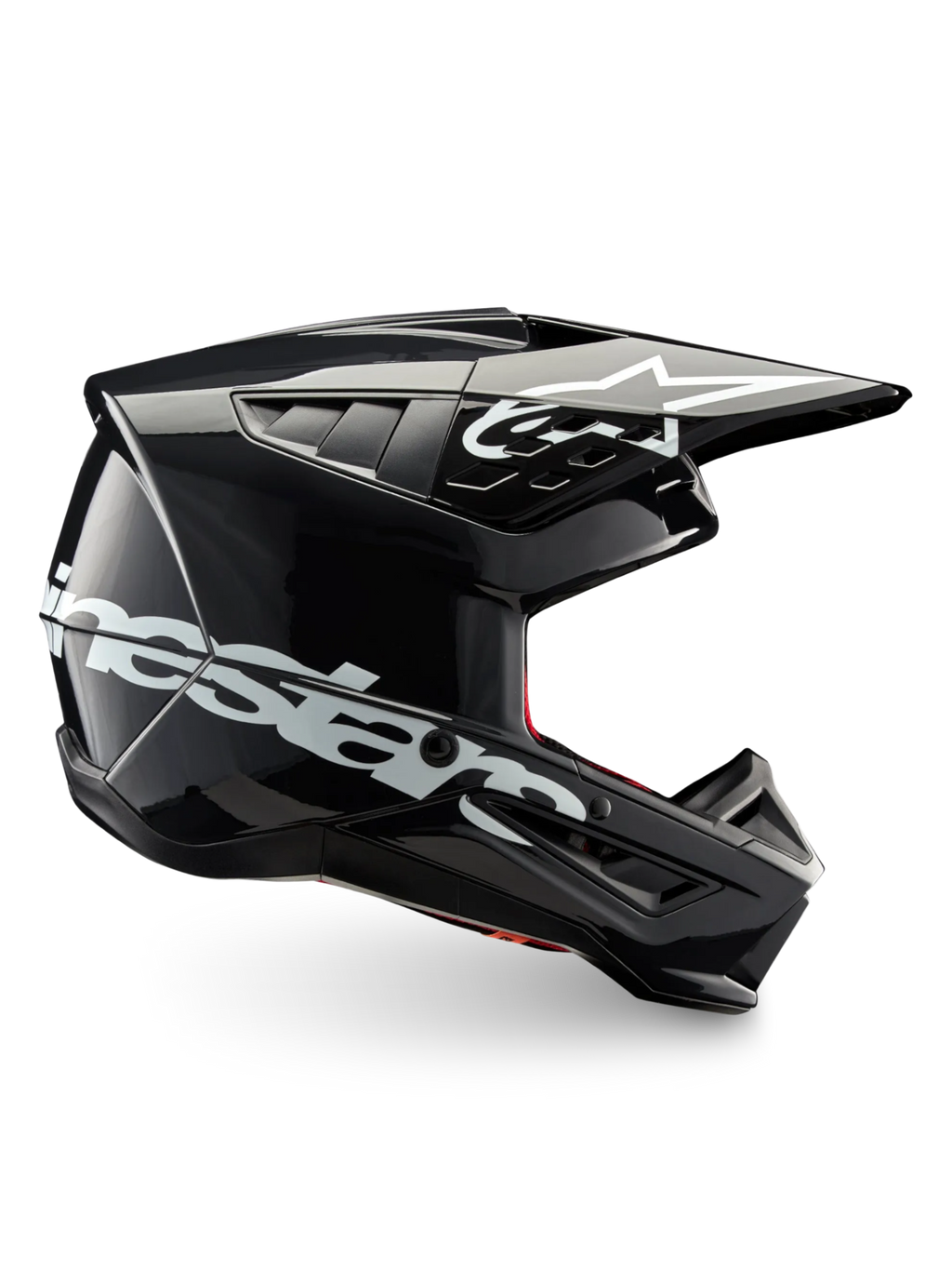 Alpinestars S-M5 Corp, kask motocrossowy, ciemnoszary błyszczący, certyfikat ECE, lekka skorupa termoplastyczna.
