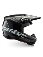 Alpinestars S-M5 Corp, kask motocrossowy, ciemnoszary błyszczący, certyfikat ECE, lekka skorupa termoplastyczna.